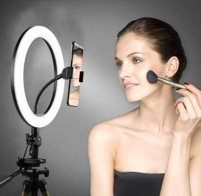 SUNWARE Big Led Ring Light With Tripod For Instagram Reels, You tube, Photography Flash(White, Yellow)