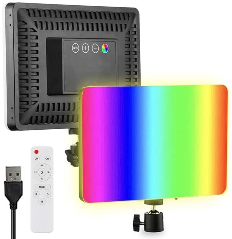 Hold up USB LED Video Soft RGB Light Panel with Remote RGB 10" Light ONLY Flash(Black)