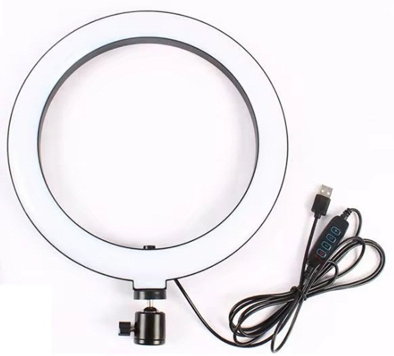 G2L Best 10" Portable LED Ring Light with 3 Color Mode Dimmable Lighting iOS/Android Flash(Multicolor)
