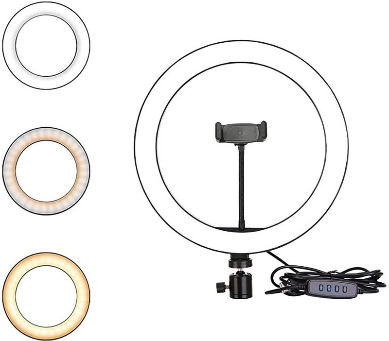 G2L NEW BRAND Big LED Selfie Beauty Ring Lamp Mobile Ring Flash 10inch Light Flash(Multicolor)