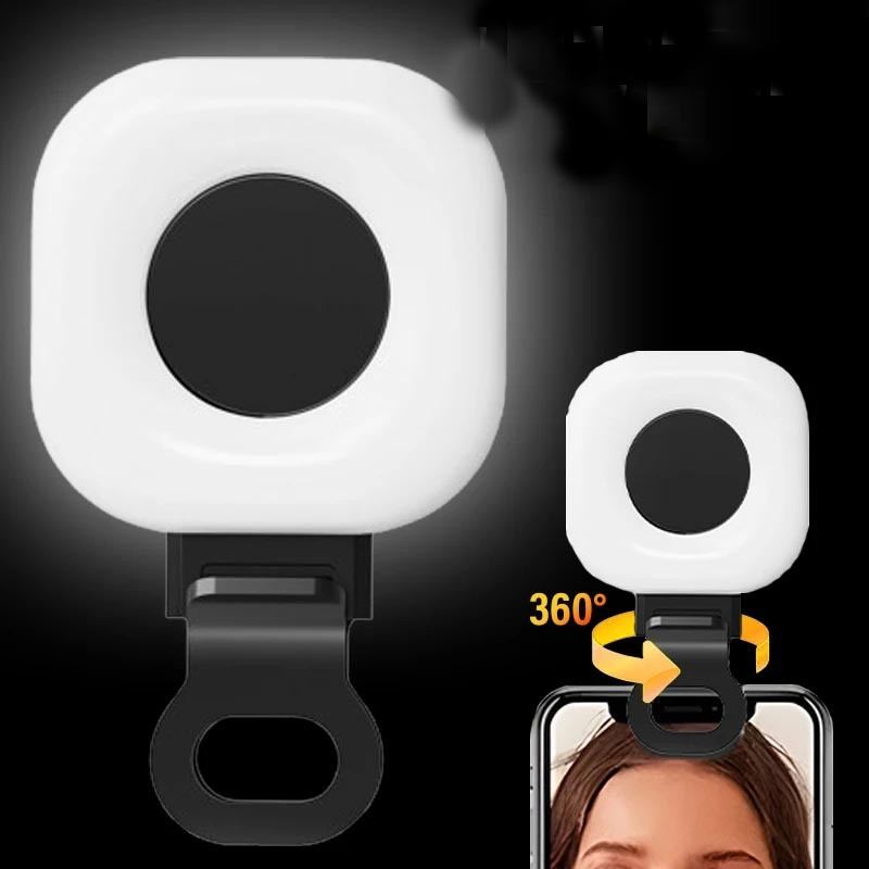 BUFONA LED Selfie Light for Zoom Meetings & Live Streaming Video Photography Beauty Flash(Black)