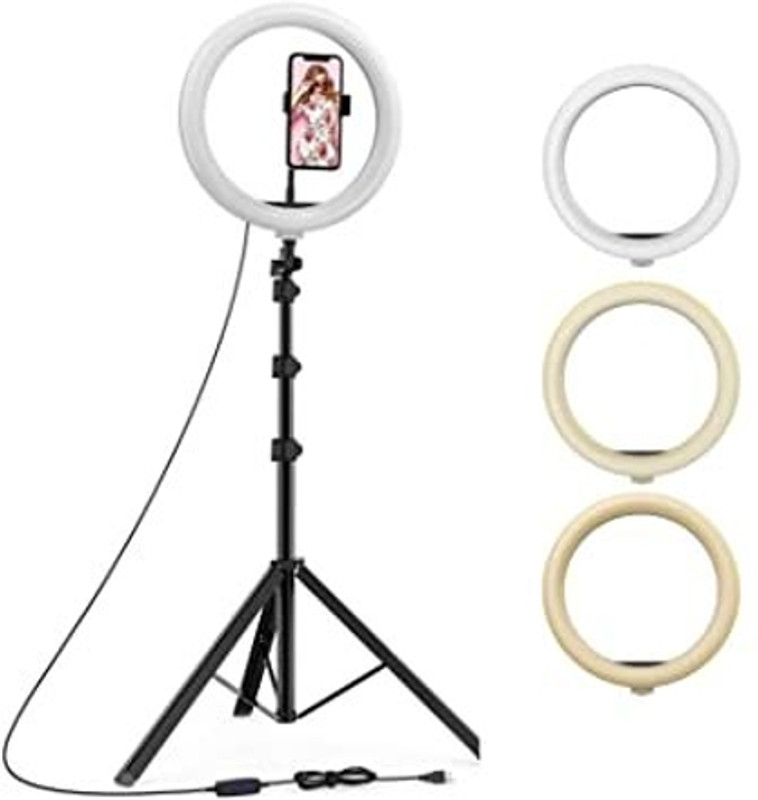 Treadmill 10 inch ring light with 7 feet long foldable stand, heavy quality ring light Ring Flash(Multicolor)