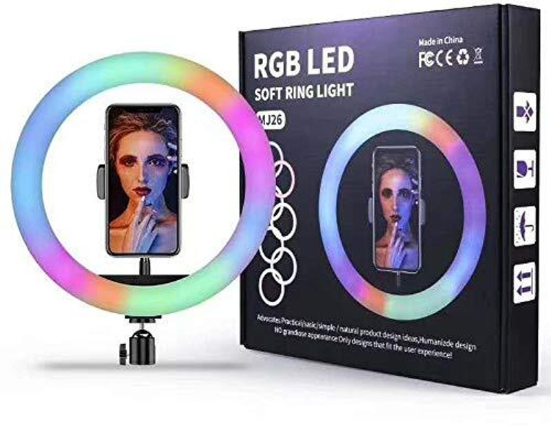 Home Story 10"Inch Led Ring Light With Tripod Stand For Youtube, Reels, Photo-shoot Ring Flash(White)
