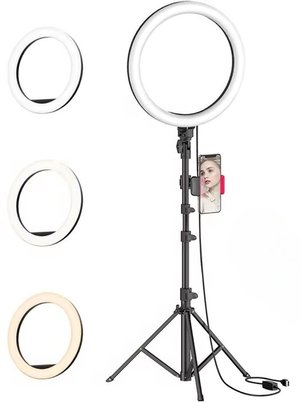 GiftNow 10"Inch Led Selfie Ring Light with Tripod Stand for Reels| Makeup Videos Ring Flash(Multicolor)