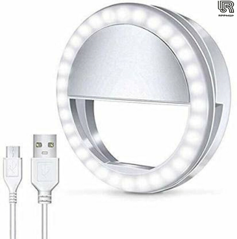 RPPMSP Pocket Size mini High Bright 36 LED Clip on Selfie Smartphone Ring Light RP-23 Ring Flash(White)