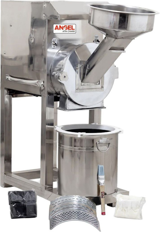 AngelAttaChakki Angel Atta Chakki Domestic Flourmill Commercial Atta Chakki for Business Purpose 2 HP Fully Automatic SS Pulveriser Flourmill