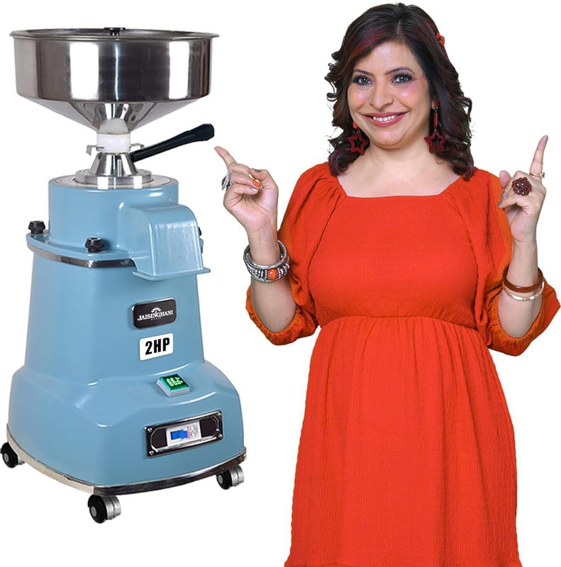 Jaisinghani 1.5 HP Table Top Stone|Atta Chakki for Home with 7 to 9 Kg/hr Output Flourmill
