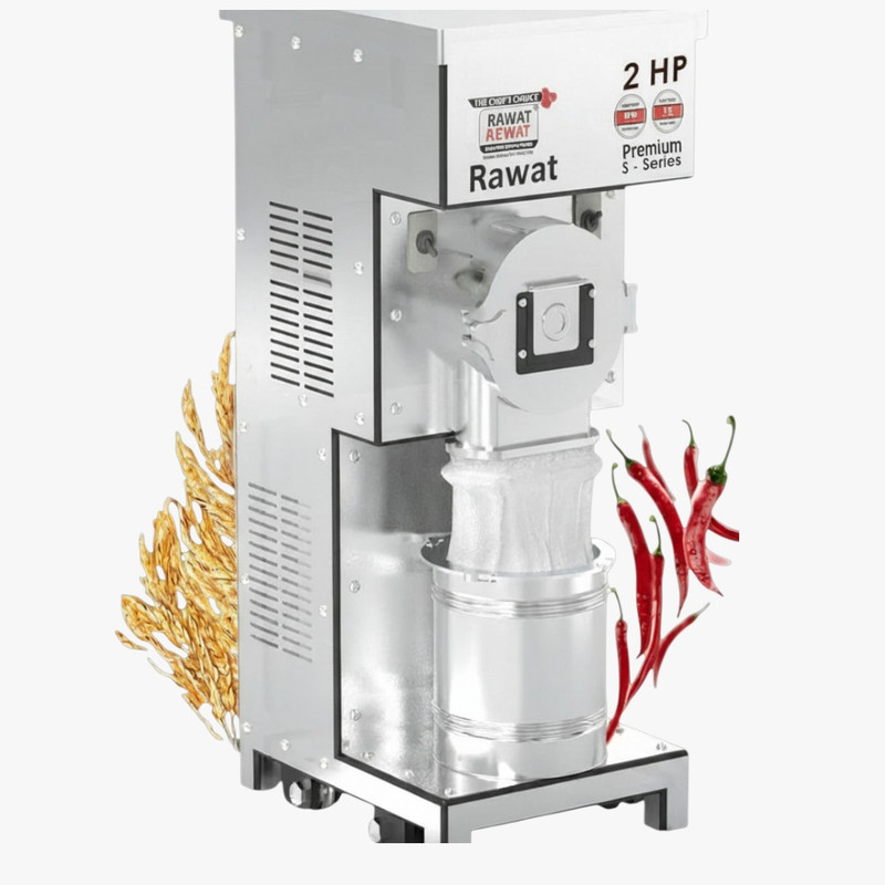 RAWAT 3 HP-Pulveriser 2-in-1 Stainless Steel Pulveriser | Grinder for Flour, Spices & Ayurvedic Powder Flourmill