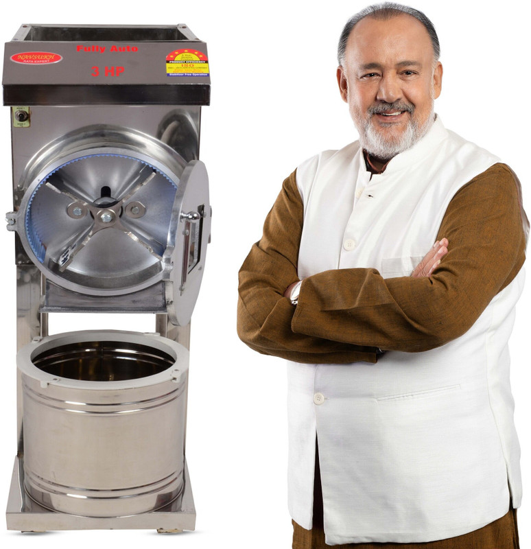 NAVSUKH 3 HP Stainless Steel Heavy Duty Pulverizer, 2 IN 1 atta chakki, commercial Flourmill