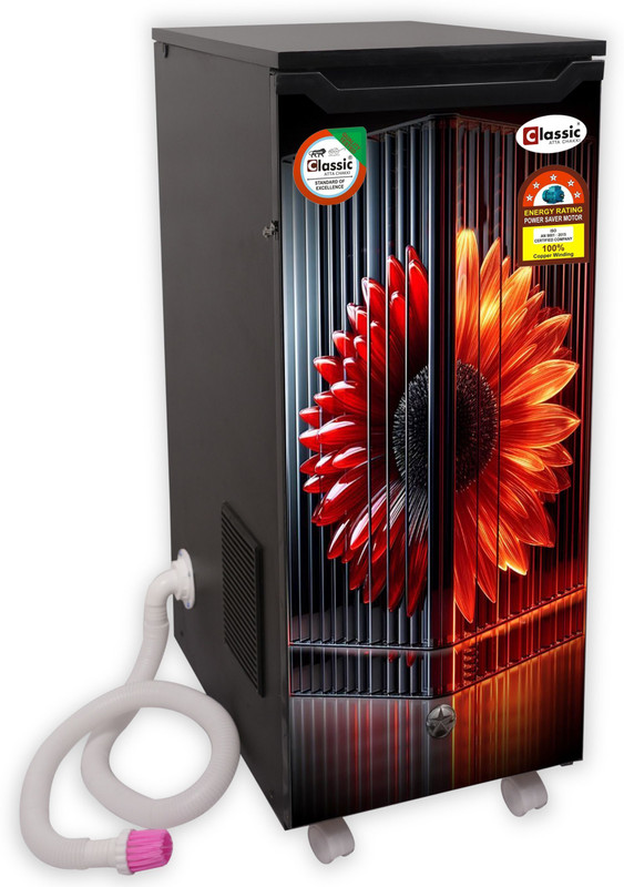 Classic Atta Chakki Automatic Advance Domestic 2in1 Vacuum-0.75 Unit/hr, 10kg/hr -All in One Platinum Sunflower Flourmill