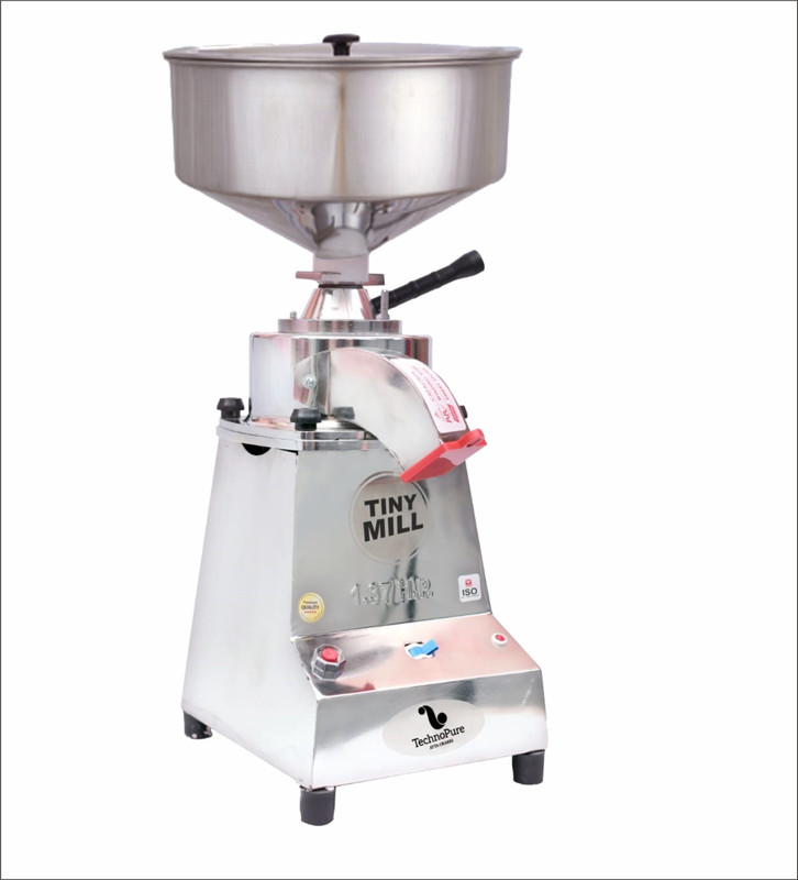 TechnoPure Traditional Grinding at Home, Fresh Flour Atta Chakki Energy Saving Machine 1.37hp Stainless Steel Stone Flour Mill, 8-12 kg/Hour Grinding Capacity Flourmill