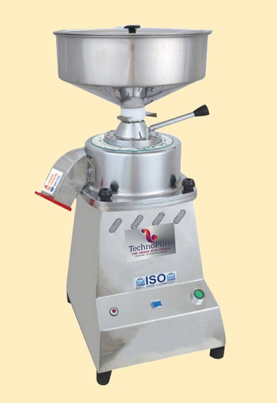 TechnoPure Automatic Domestic Flour Mill Machine for Home, Smart Gharghanti Atta Chakki 1.50HP Single Phase 100%Motor, 8-18 Kg/Hour Square Flourmill