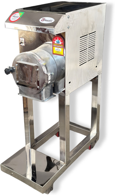 Classic Atta Chakki Classic Fully Automatic 1HP SS Pulverizer/ for Home & Commercial Use/ 10-12kg/hr 1HP Pulveriser Flourmill