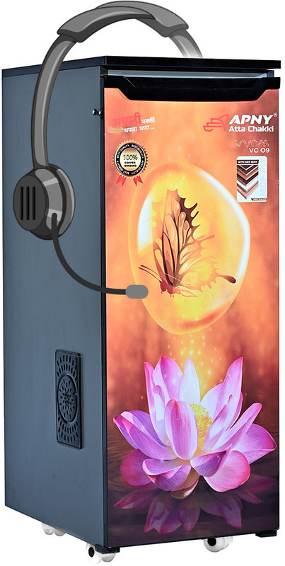 APNY Hindi Tolky 1 HP High Glossy door Fully Auto High Quality atta chakki VYOM VC09 TOLKY Flourmill