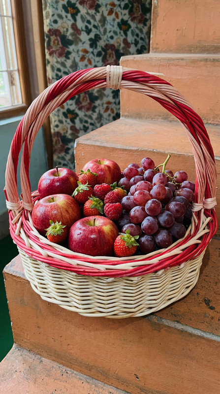 nutan store Willow Fruit & Vegetable Basket(Yellow)