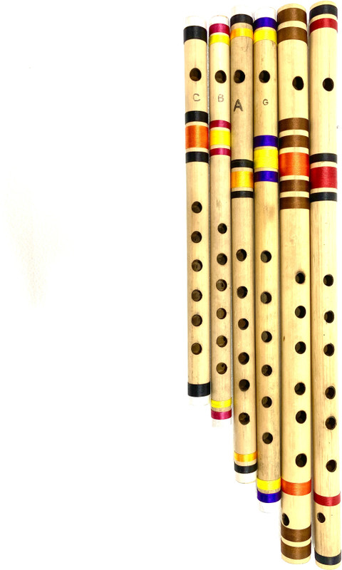 BestBrother G#+C#+G+A+B+C Scale Flute Medium SIX Holes Beginners, Bansuri Natural Bamboo Flute(47 cm)