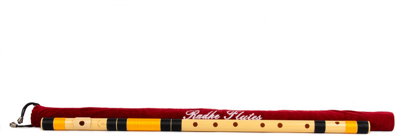 Radhe Flutes PVC Fiber F Natural Bansuri Base Octave Left Handed With Velvet Cover PVC Flute(74 cm)