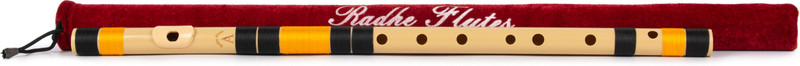 Radhe Flutes Radhe Flutes PVC Fiber A Natural Bansuri Higher RIGHT Handed With VELVET COVER PVC Flute(30 cm)