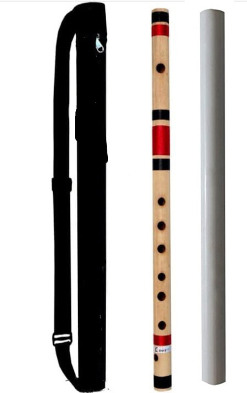 KHALSA MUSICAL C Sharp Medium Bamboo Flute/Bansuri Size 18.5 Inches With Bag Bamboo Flute Bamboo Flute(48 cm)