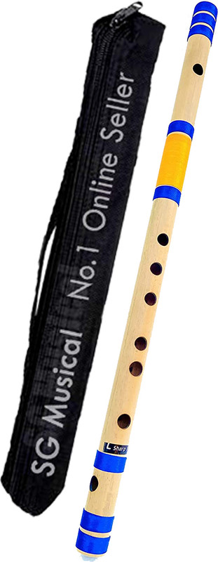 KHALSA MUSICAL Professional Flutes C Sharp Base With Bag Bamboo Flute Bamboo Flute(48 cm)