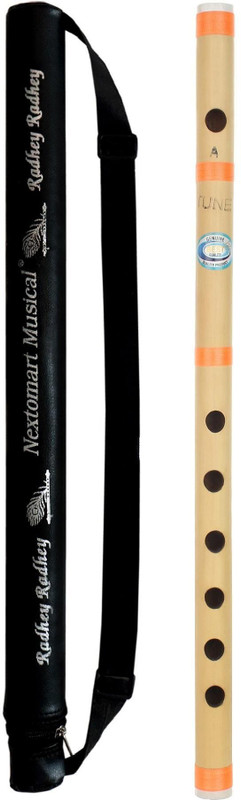 Nextromart Musical Flutes Regular A Tune 6 Hole Bamboo Flute Size 16 Inch Bansuri with Bag Cover (English Note) Bamboo Flute(40 cm)