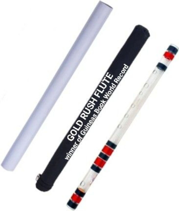 Gold Rush G Scale Base Professional Acrylic (Transparent) Flute 26 Inch For Flute Players Plastic Flute(67 cm)