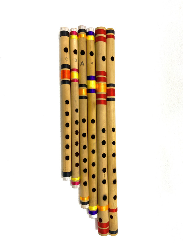 MAGA MART SIX PCS SET G SHARP C SHARP G SCALE A SCALE C SCALE B SCALE Bamboo Flute(46 cm)