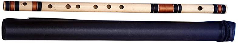 MAGA MART C Natural 7 Hole Right Hand Bansuri Size 18.5 inches With Bag |PVC|Bamboo Flute Bamboo Flute(48 cm)