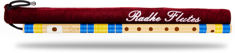 Radhe Flutes C Natural With Velvet Cover PVC Light Blue & Yellow PVC flute PVC Flute(53 cm)