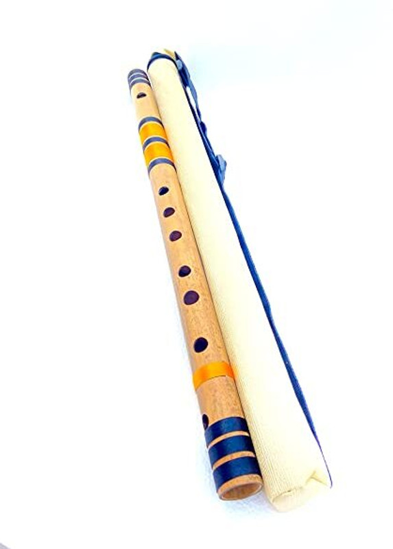 MAHADEV A Scale Bamboo Indian| Professional Flute | Bansuri with Bag Bamboo Flute(38 cm)