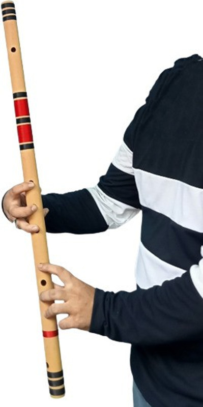Gold Rush C Sharp Middle Professional Scale Right Hand Flute (Bansuri) 18.5 inch Bamboo Flute(45.99 cm)