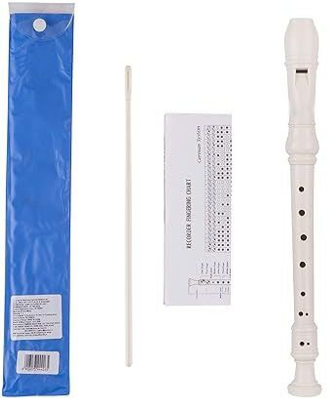 FEELFINGER Descant German Style 8 Holes Soprano Recorder Flute with Cleaning Rod Plastic Flute(27 cm)
