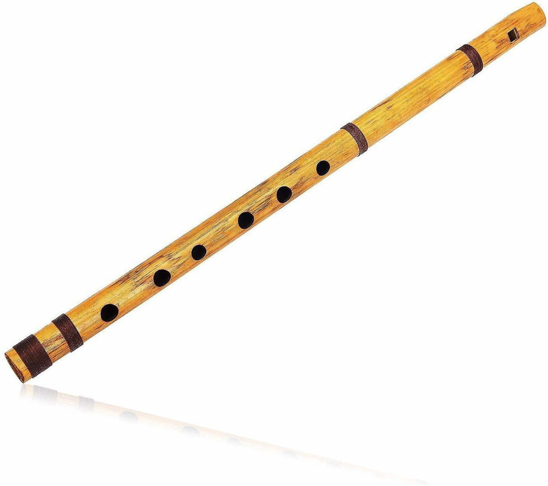 SG MUSICAL 17 Inch Authentic Indian Wooden Bamboo Flute in 'G' Key Woodwind Musical Instrument Bamboo Flute(45 cm)