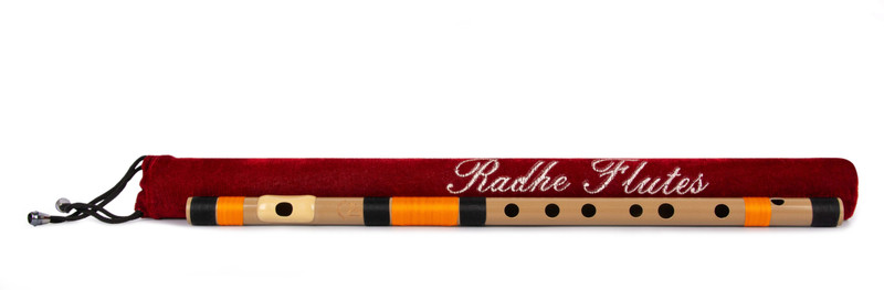 Radhe Flutes C Natural Bansuri Middle Octave LEFT HANDED With Velvet Cover PVC Flute(53 cm)