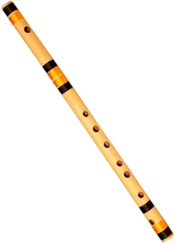 HEAVEN Flute D Natural Medium & Indian Professional Bansuri 18 inch Actual Size Bamboo Flute(45.5 cm)