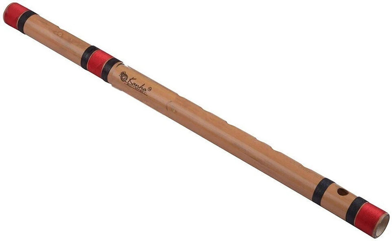 Kanha Flutes G Scale Sharp Medium Right Hand Bamboo Bansuri Bamboo Flute(38 cm)