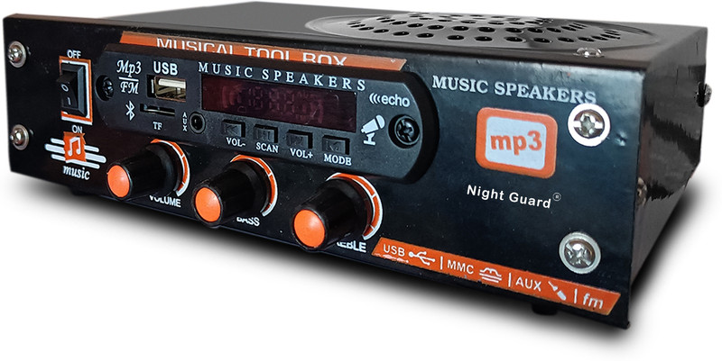 Night Guard NG Stockist AC/DC FM Radio , multimedia Speaker with Bluetooth, USB, SD Card, Aux FM Radio(Black)