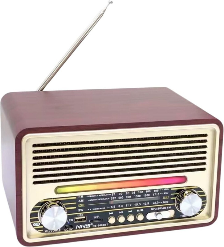 Lipzie Retro Classic Rechargeable Portable Radio with FM/AM/SW Bands,Adjustable Antenna FM Radio(Multicolor)