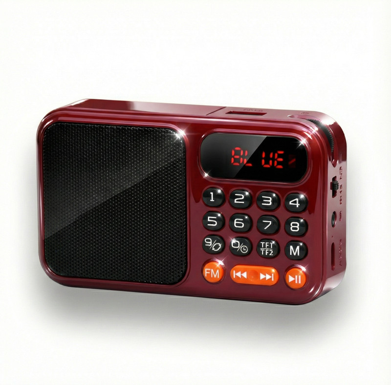 Coracao Pocket FM Bluetooth Speaker with USB, SD & AUX | Portable Mini Music Player FM Radio(Green)