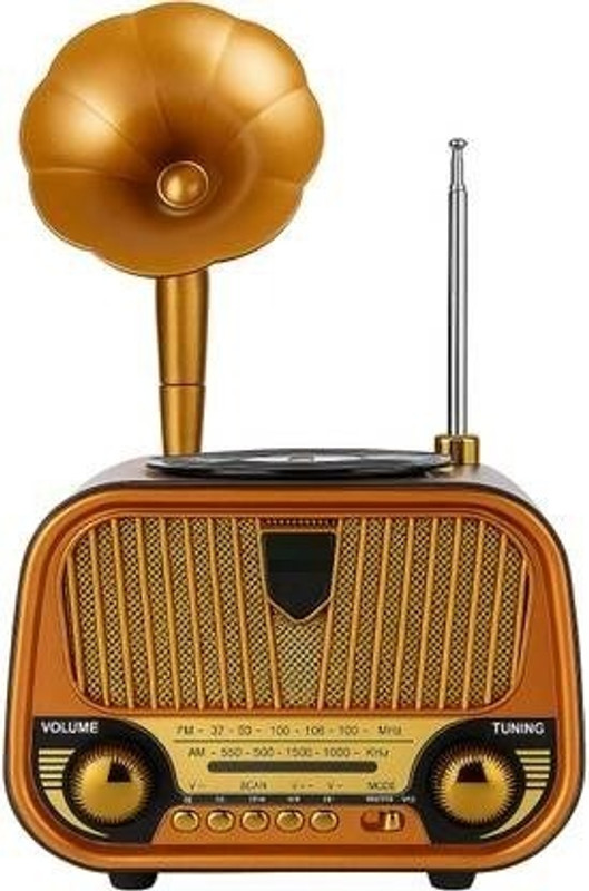 Nextroniqs Classic Vintage Bluetooth Speaker with FM, USB, AUX Input & Hands-Free Call* FM Radio(Brown)