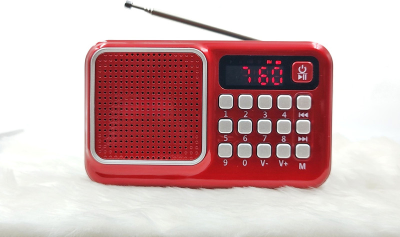 otoobest Rechargeable USB, AUX Model CRETA FM Radio FM Radio(Red)