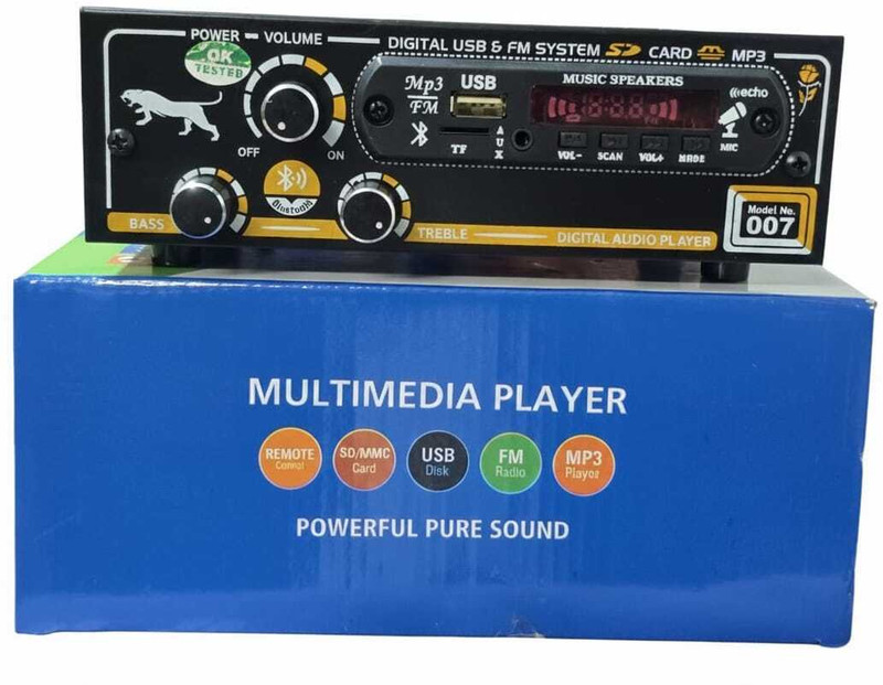 YS ELCTRONICS D world 035 BLUETOOTH USB AUX FM With Mic Slot FM Radio(Multicolor)