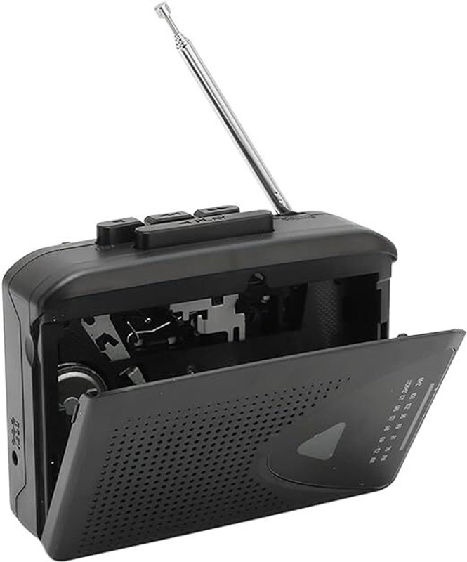Etzin Portable Cassette Player with Clear Speaker, Strong FM Am Radio EPL-1221CA FM Radio(Black)