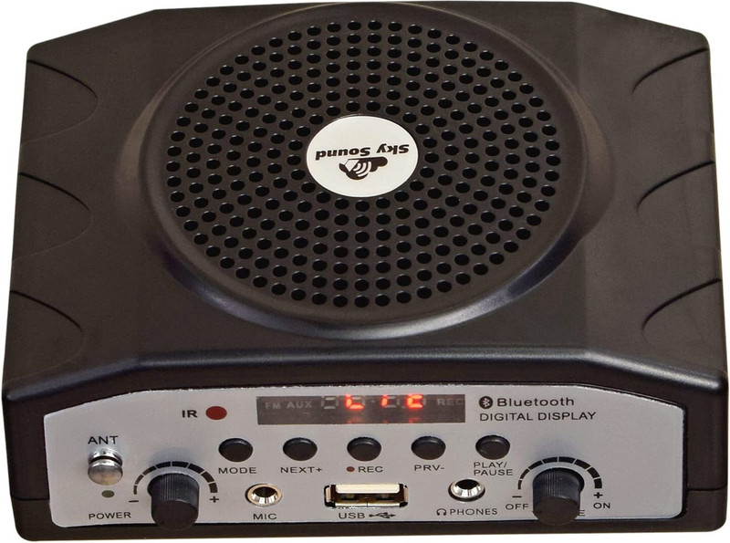 KH Portable Karaoke Sound Echo Mixer System MachineSet Compatible with 2 Microphone 4 W AV Control Amplifier(Black)