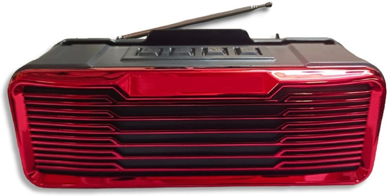 BeerTech RMBT-569 Portable Multimedia Bluetooth USB/SD Card Speaker FM Radio(Red)