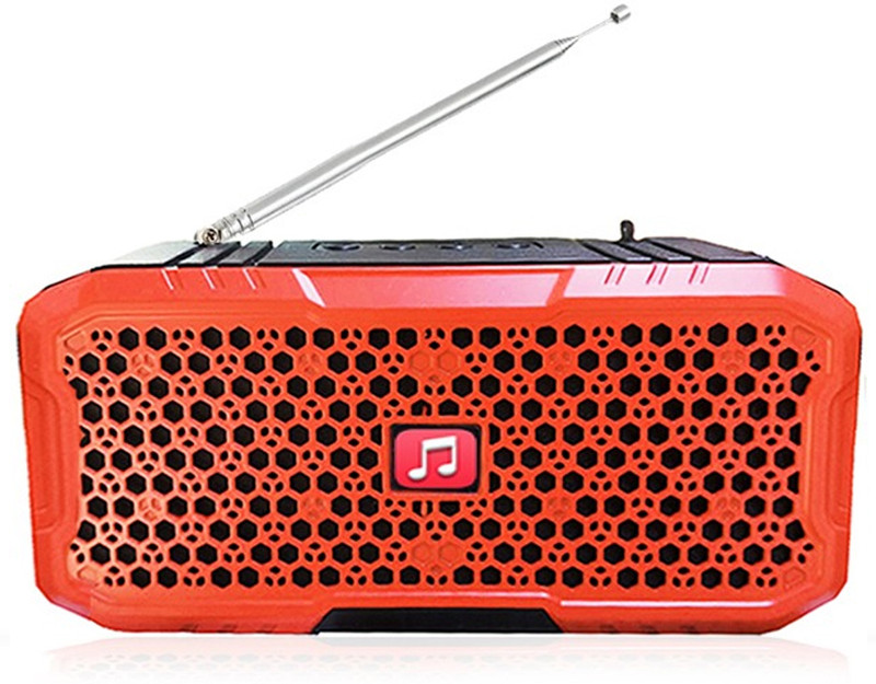 Fangtooth RM-BT569 Active Wireless Bluetooth Speaker USB-SD Card Player FM Radio(Red)
