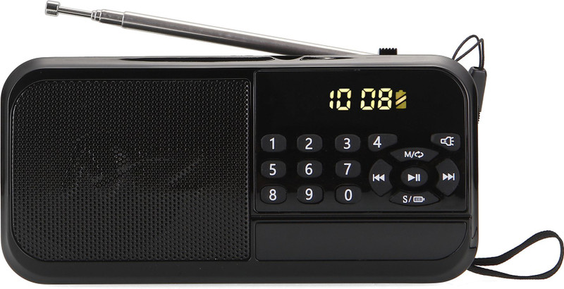 MZ S9 (FM SUPER RADIO) 5W Power & 1200mAh Battery With Bluetooth/USB/Aux/TF Card FM Radio(Black)