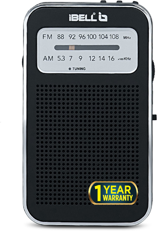 iBELL FM720BT Pocket Radio with FM & Bluetooth Speaker, Headphone Jack, USB MP3 Player FM Radio(Black)