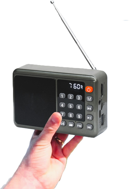 Coracao FM Radio with Bluetooth Speaker - Portable & Wireless Sound System FM Radio FM Radio(Black)