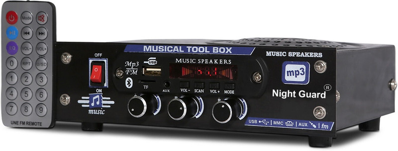 Night Guard NG Stockist AC/DC FM Radio , multimedia Speaker with Bluetooth, USB, SD Card, Aux FM Radio(Black)